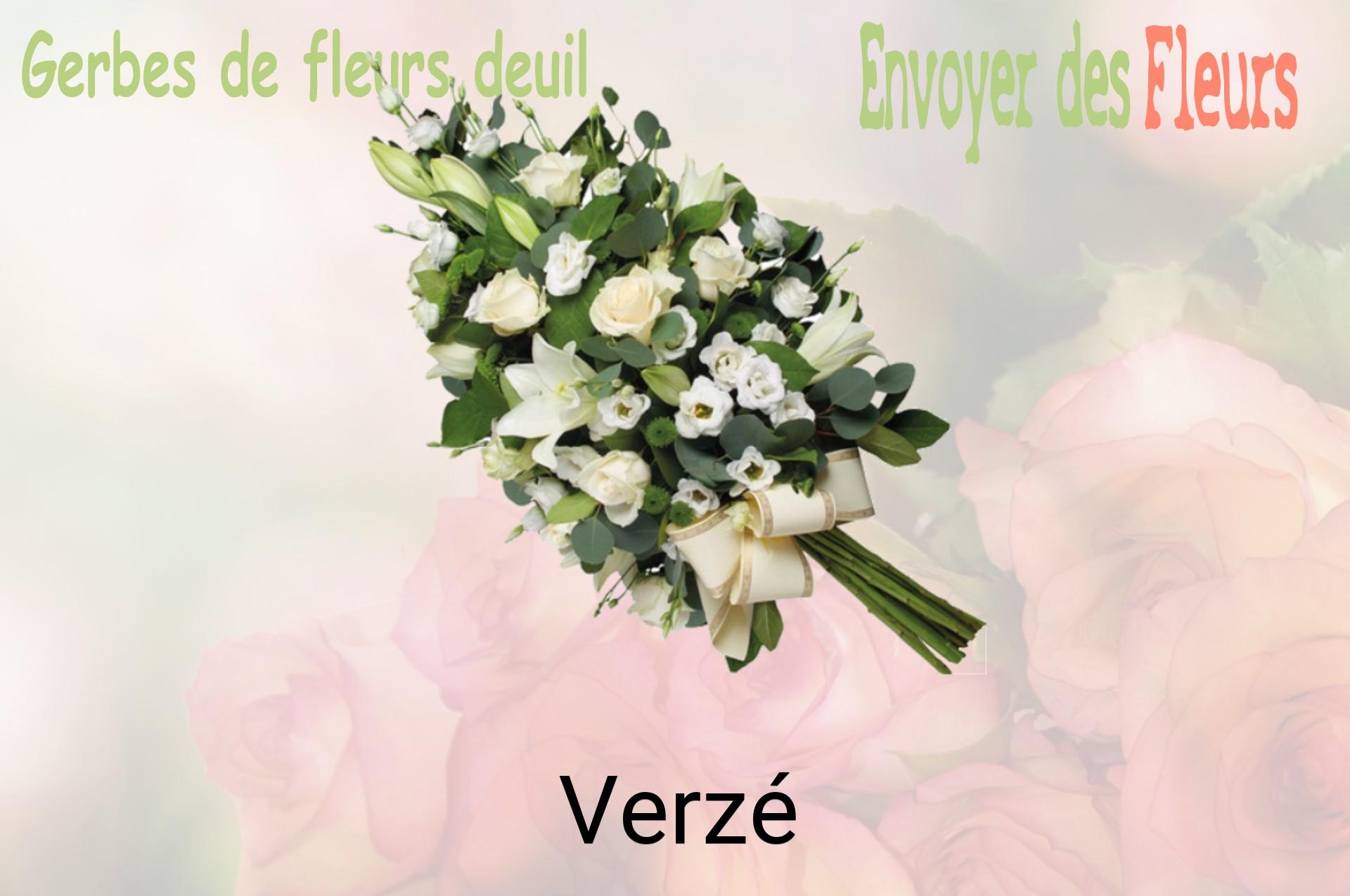 Gerbe de fleurs de deuil livrée à Verzé